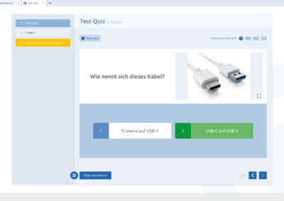 ProQuiz Frage beantwortet Teilnehmende